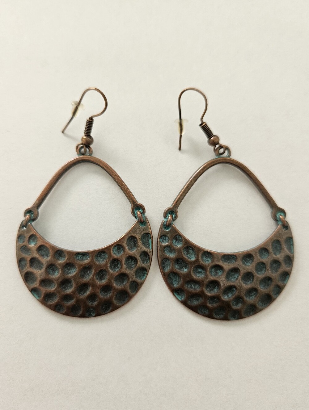 NWT Drop Earrings Green Blue Copper Bronze Brown Lightweight Bohemian Retro